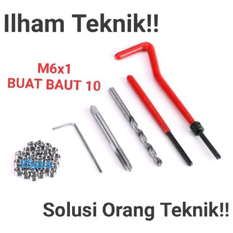 Jual RECOIL SET BUAT BAUT 10 11 12 14 HELICOIL VERBOS ALAT PENGGANTI