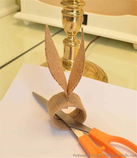 Diy Pottery Barn Burlap Bunny Ear Napkin Rings For Your Spring Table