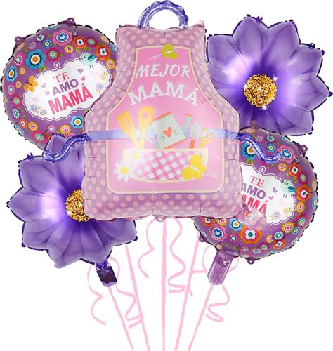 Happy Mothers Day Balloons Flower Mama Foil Helium