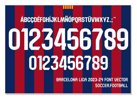 Font Vector Jersey Barcelona Font Svg Ai Eps Pdf Etsy