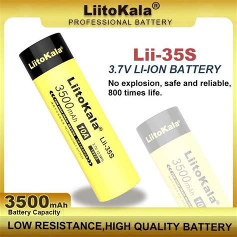 Batterie 3PCS VeitoKala Nouveau Lii 35S 18650 3 7V 3500mAh Batterie Au