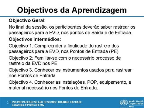 Capacidades Nos Pontos De Entrada Evd Preparedness