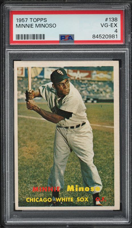 1957 Topps Minnie Minoso 138 PSA 4 VGEX Weekly Sunday Auction PWCC