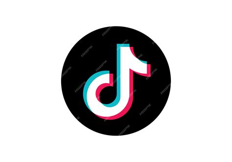 Икона логотипа Tiktok реалистичный логотип социальных сетей кнопки социальных сетей на белом