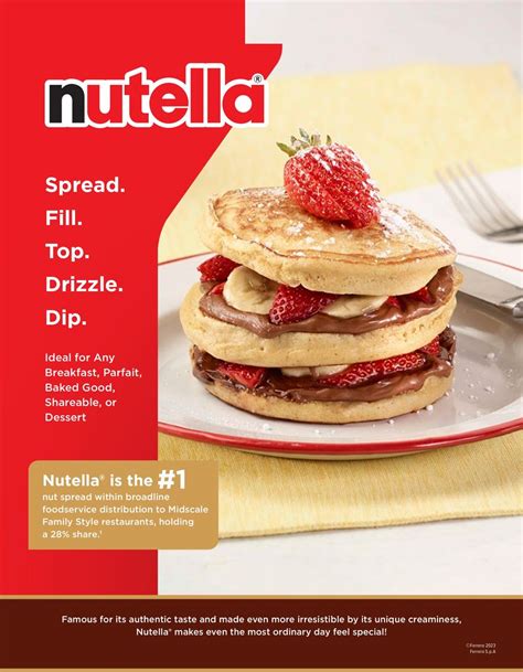 Nutella Sell Sheet Foodservicegeneric 2023 By Ferrero Foodservice