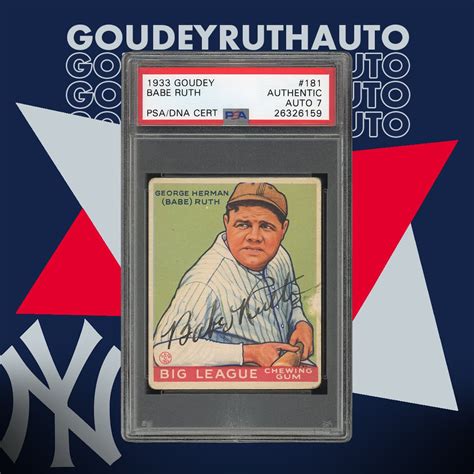 SCP Auctions On Twitter This Exquisite Signed Goudey Babe Ruth Card