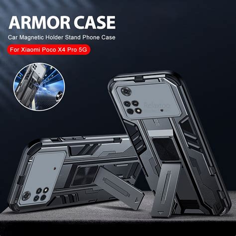 For Xiaomi Poco X Pro G Case Car Magnetic Holder Stand Armor Cover