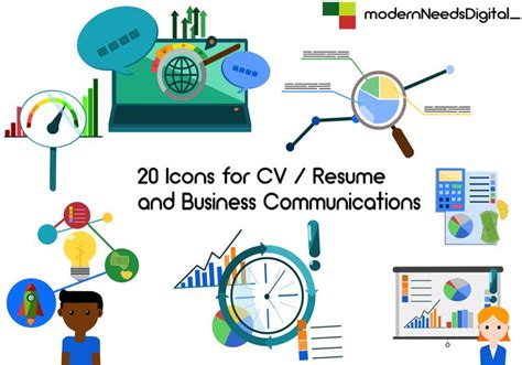 Corporate Skills Icon Set for CV / Resume & Business Communications ...