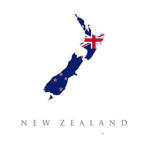 New Zealand detailed map with flag of country. New Zealand design over white background, vector ...