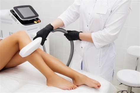 Laser epilation and cosmetology in beauty salon. hair removal procedure ...