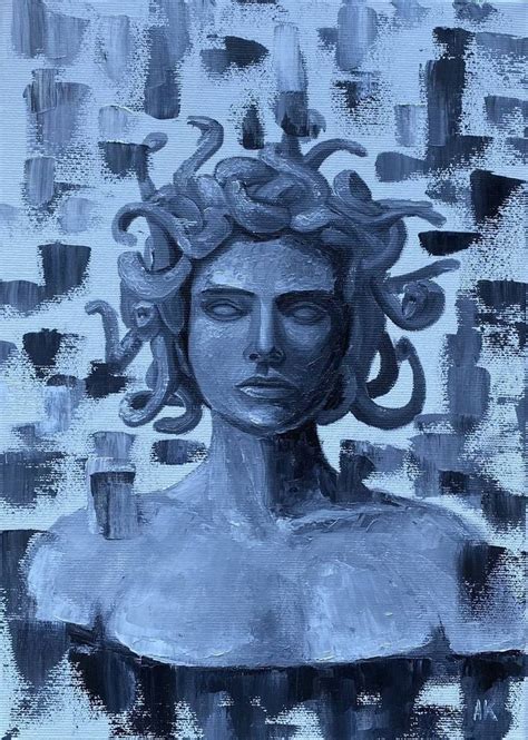 Medusa Gorgon Painting By Alla Kyzymenko Surreal Art Painting