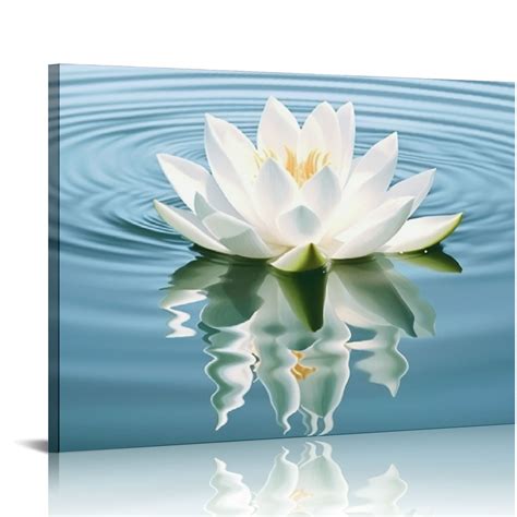 Comio Lotus Flower Canvas Wall Art Zen Pictures Wall Decor Floral