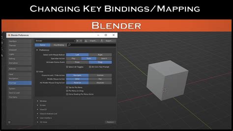 Blender Change Key Bindings Mapping YouTube