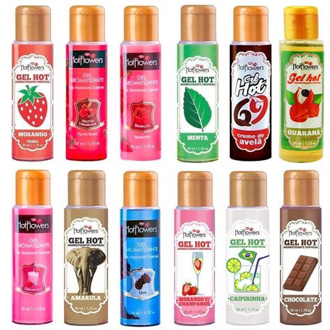 Gel Quente Aromatizante Hot Morango Champanhe 35ml Hot Flowers Sexshop Loja Pimenta