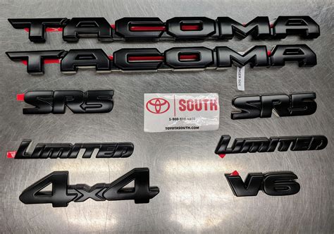 Toyota Tacoma Blackout Emblem Overlays Abs Plastic Oem Pt