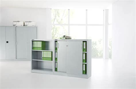 Schiebetürenschrank MS iCONOMY Stahl 3 Ordnerhöhen B 1200 x T 400 x