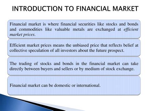 Types Of Financial Markets Powerpoint Slides Learnpick India