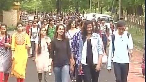 Bhopal Female Students Of Manit Protest Over Dress Code Hostel Timings