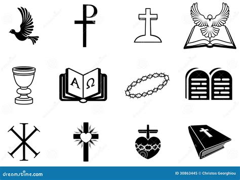 Christian Religious Signs And Symbols Stock Vector - Image: 30863445