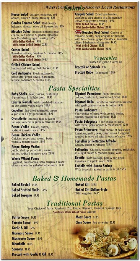 La Casa Bella Restaurant In Brooklyn Menus And Photos