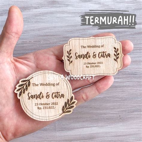 Jual Laser Cut Grafir Nama Kayu Mahar Label Ukir Seserahan Mahar