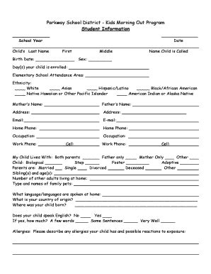 Fillable Online KMO Student Forms Fax Email Print PdfFiller