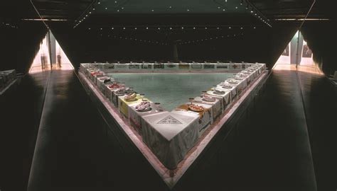 Judy Chicago, The Dinner Party, 1979. Mixed media, 48 × 48 × 3 ft