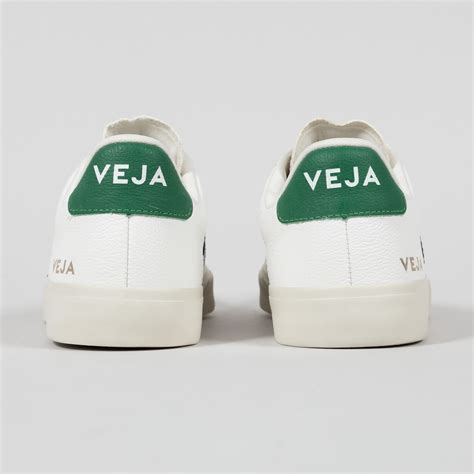 Veja Campo Chromefree Leather Extra White Black Emeraude Cp B