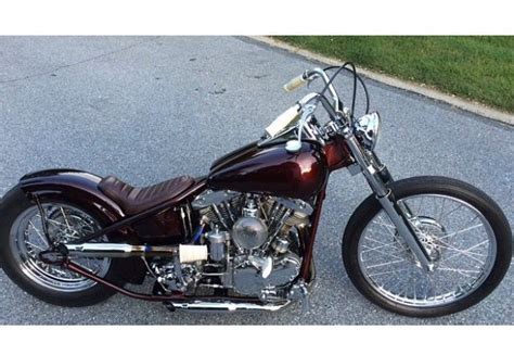 Shovelhead Hardtail Custom With Fat Bob Tanks Unsprung Solo Seat