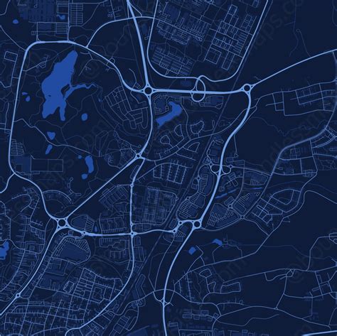 Skövde - Dark Blue Vector Map | Boundless Maps