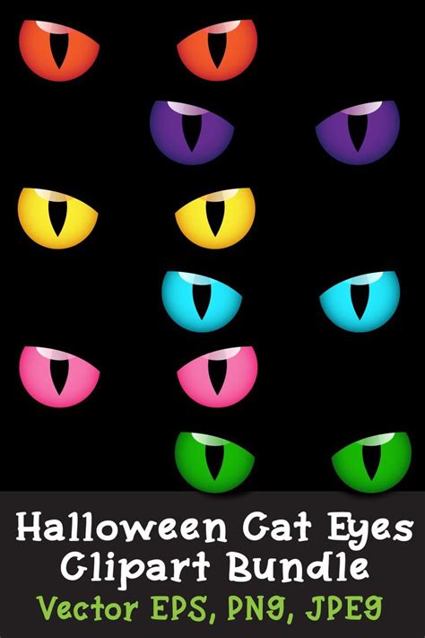 Halloween Cat Eyes | Transparent Evil Cat Eyes Clipart (1556286 ...