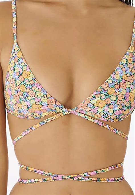 Buy Rip Curl Afterglow Floral Wrap Triangle Bikini Top 2024 Online ZALORA