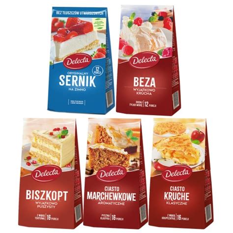 Ciasto Marchewkowe Kruche Beza Biszkopt Sernik Delecta Mix Ciast