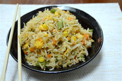 Egg & Vegetable Fried Rice - Rice - Shanaz Rafiq Recipes