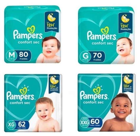 Fralda Pampers Confort Sec Giga Em Promoção No Mamãe Pechincha