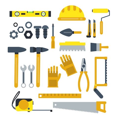 Premium Vector Construction Tools Set