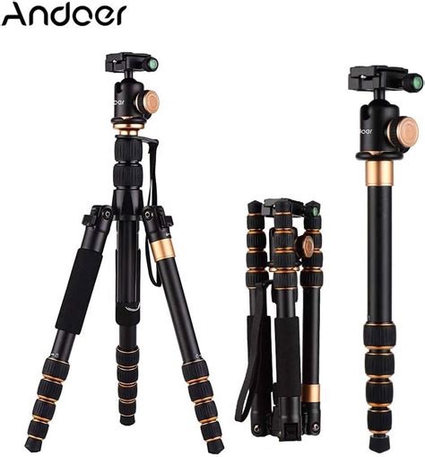 Andoer 76 Q 278 Portable Aluminium Alloy Camera Tripod Tripod Stand