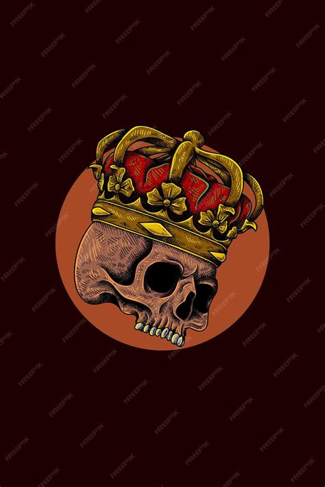 Premium Vector Skull King Vector Illustration