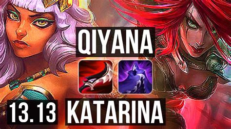 Qiyana Vs Kata Mid 7 0 4 Rank 7 Qiyana 400 Games Godlike Kr