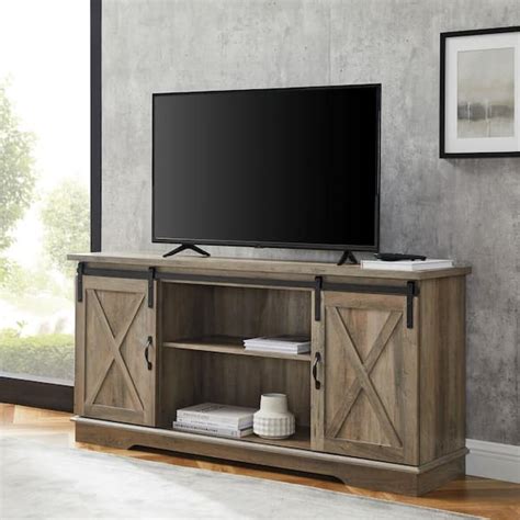 Walker Edison Furniture Company In Gray Wash Composite Tv Stand