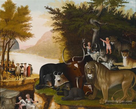 The Peaceable Kingdom C Artwork By Edward Hicks Oil Painting