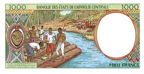 Billet de collection Etats Afrique Centrale Gabon 1000 francs année