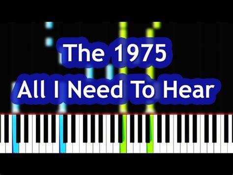 The All I Need To Hear Piano Tutorial Youtube