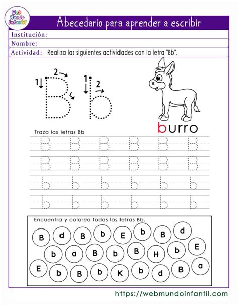 Abecedario Para Aprender A Escribir Para Niños