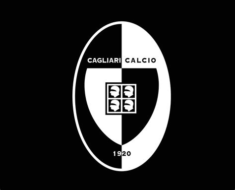 Cagliari Club Symbol Logo White Serie A Football Calcio Italy Abstract ...