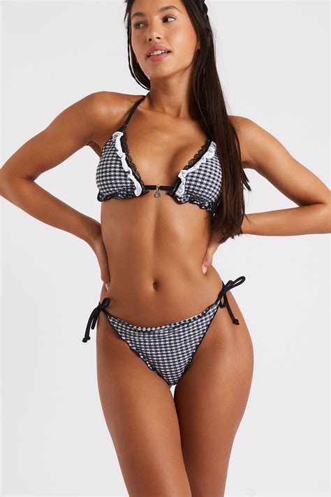 Forto Luma Babydoll Black Two Piece Bikini Banana Moon