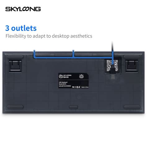 SKYLOONG GK Hot Swappable คยบอรด Glacier Switch Gaming อปกรณเสรมสขาว Backlight Knob