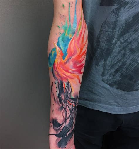 Phoenix Watercolor Tattoo Images Phoenix Watercolor Tattoo Images