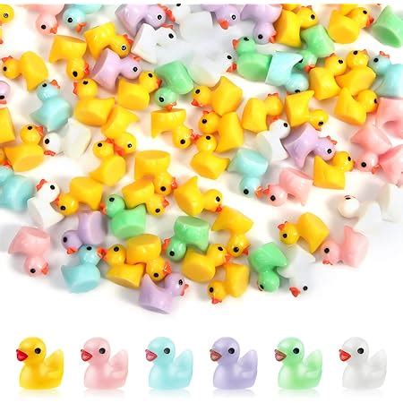 Gukasxi Pcs Mini Ducks Miniature Tiny Resin Ducks Wtih Christmas