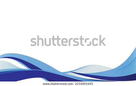 Abstract Blue Curve Wave Graphic Design Stock Vector Royalty Free